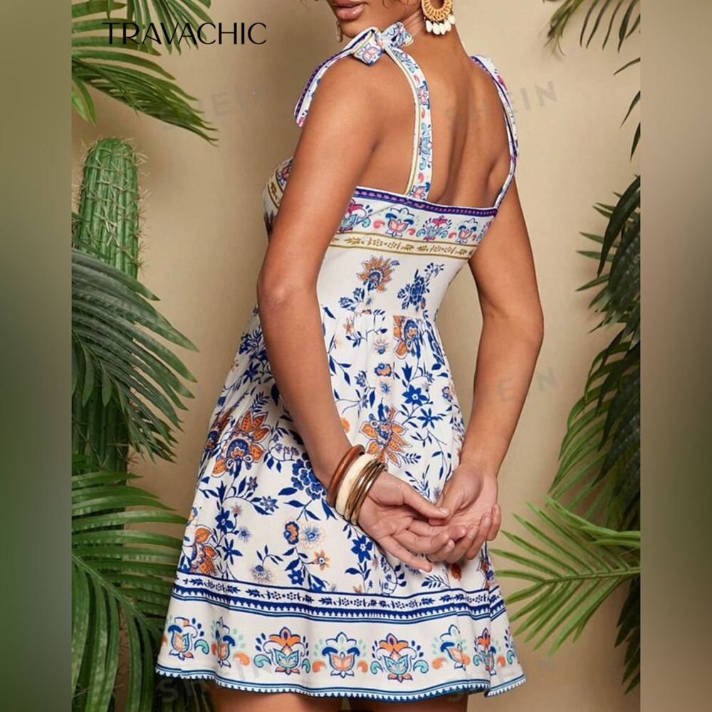 Floral holiday print dress 👗👗 - Picture 7 of 7